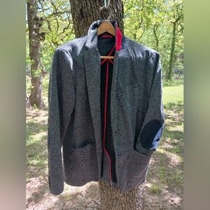 Zara Charcoal Jacket with Red Trim